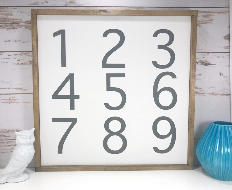 Number Sign Numbers Wall Art Nursery Wall Decor Etsy