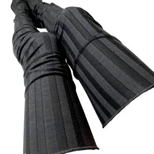 Summer Leg Warmers Black Ribbed Thigh Highs Cotton Knee Socks Pinstriped Stockings Stretchy Extra Long UV Sun Protection Gift TRIXY XCHANGE