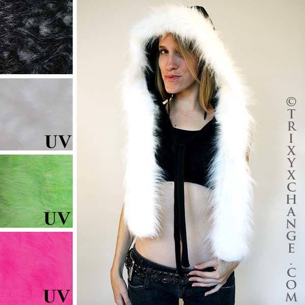 Winter Faux Fur Hoodie Coat Women Casual Hooded Thick Bat -  Israel