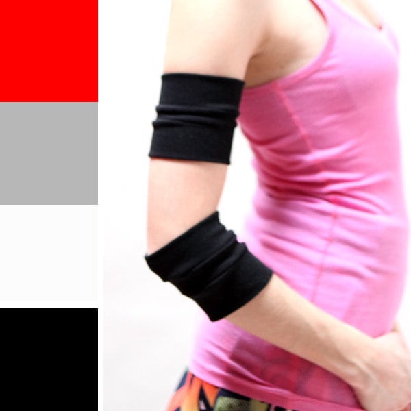 Black Rollerderby Arm Bands Red Rollerderby Arm Cuffs White Running Wrist Bands Grey Yoga Sweatbands Bikram Sweatbands Cotton TRIXY XCHANGE