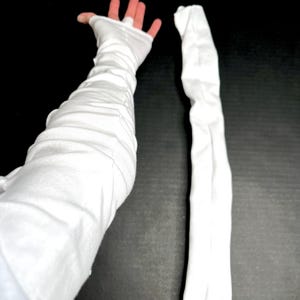 Alien Cosplay Costume White Reptile Gloves Post Apocalyptic Clothing Apocalypse Clothes Corset Arm Warmers Lace Up Cut Out - TRIXY XCHANGE image 7