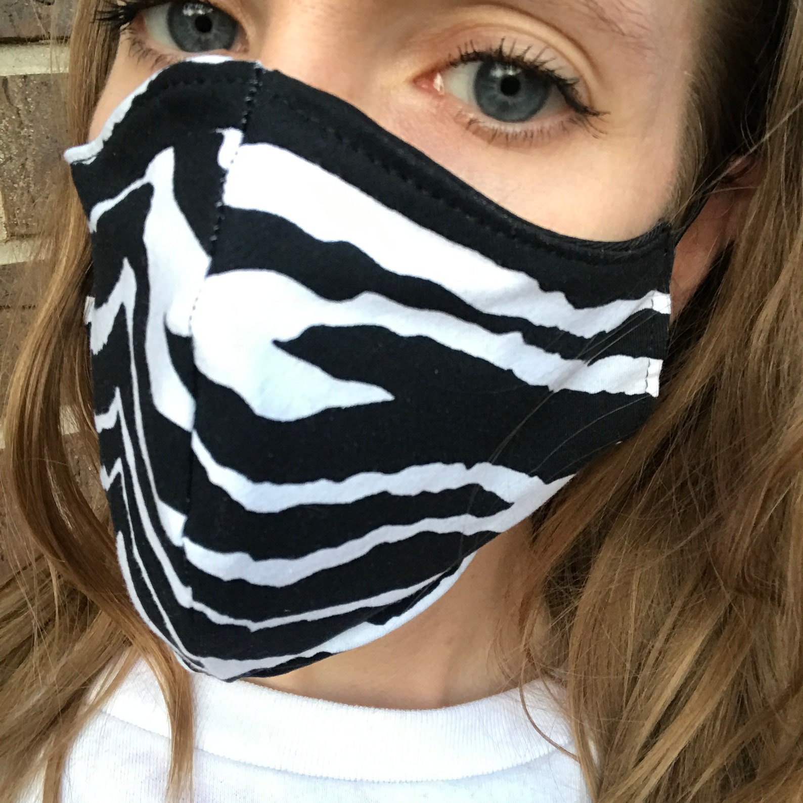 TRIXY XCHANGE Circus Costume Black Striped Face Mask Pirate Etsy