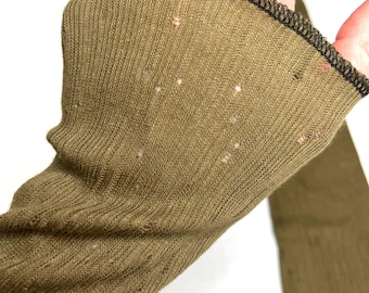 Womens Mummy Gloves Army Green Ripped Arm Covers Sheer Gauze Arm Wraps Holey Arm Warmers Zombie Costume Halloween Hand Wraps - TRIXY XCHANGE