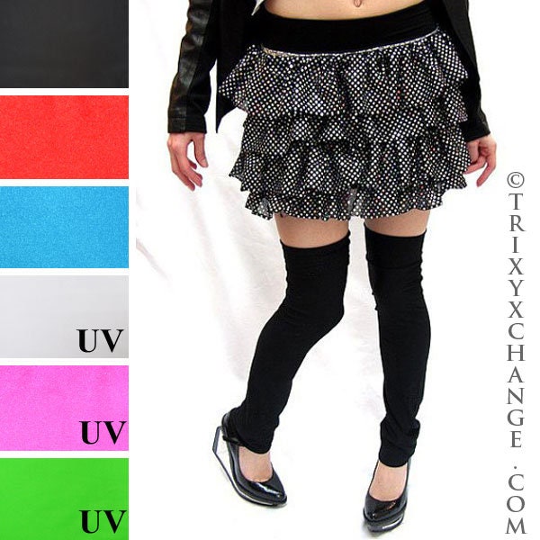 Cosplay Costume Black Leg Warmers Wet Look Leg Covers Cosplay Leggings Spandex Legwarmers Shiny Black Tights Pvc Pants Goth - TRIXY XCHANGE