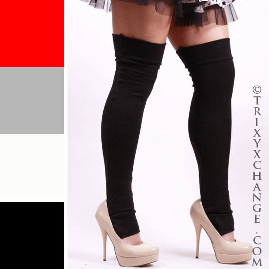 Goth Clothing Thigh High Socks Long Black Leg Warmers Black Leggings Black Knee Socks Cotton Leggings Steampunk Clothes Psy TRIXY XCHANGE Etsy Canada