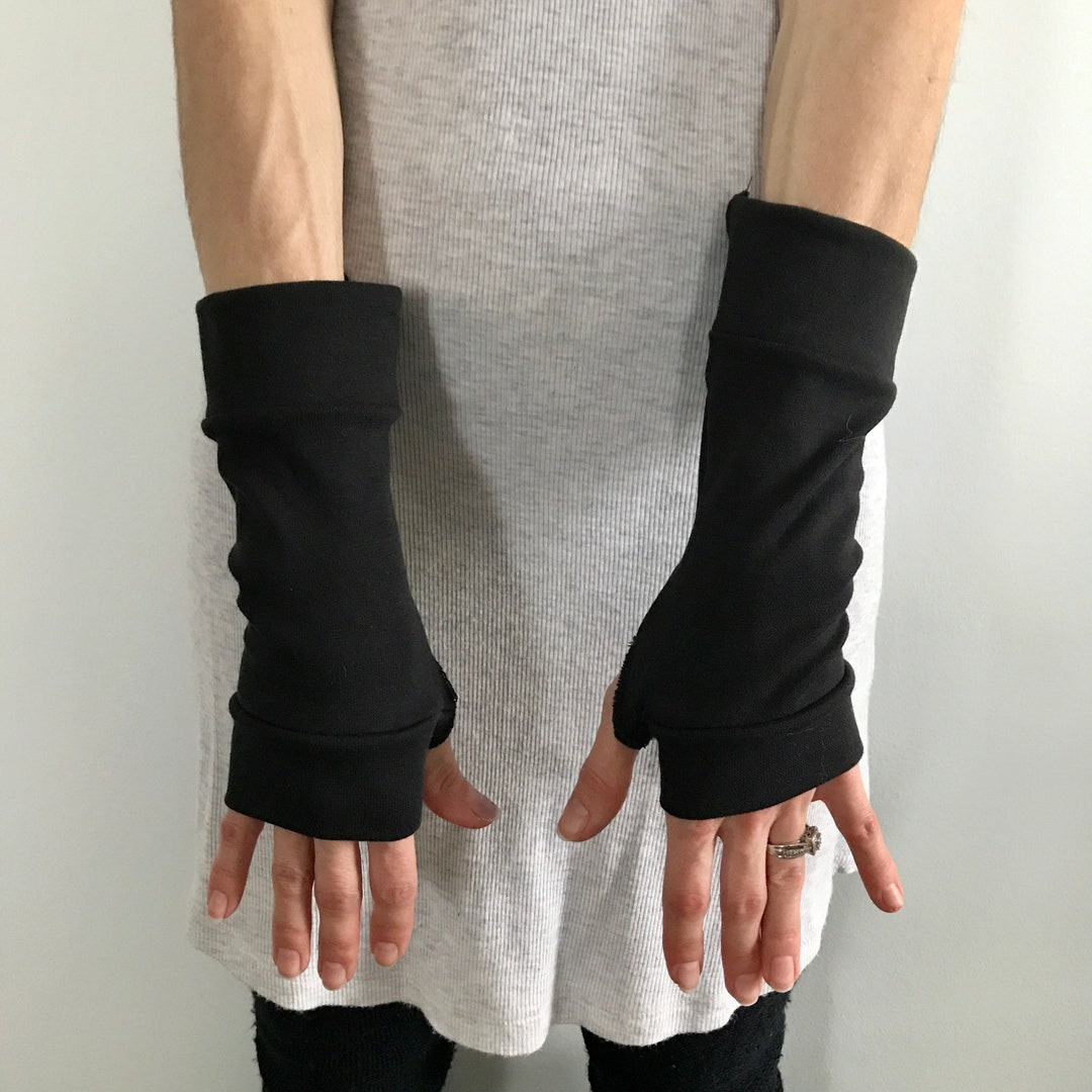 Black Arm Sleeves Cosplay Arm Socks Gothic Clothing Fibromyalgia Gloves