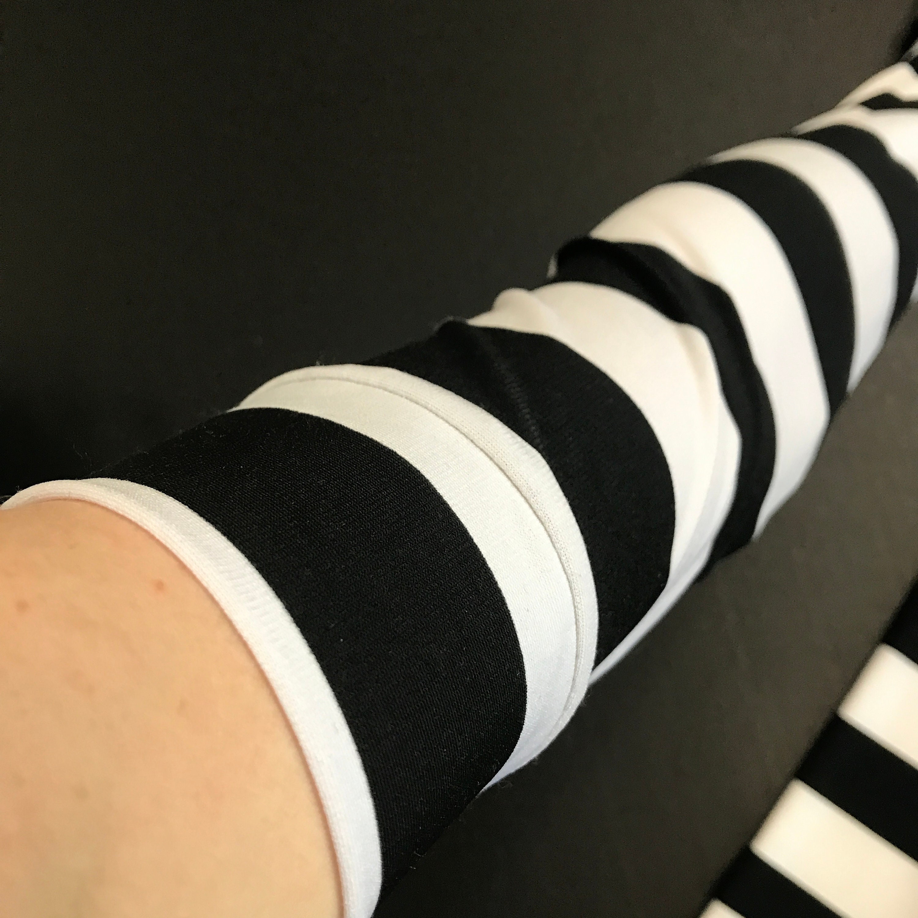 小物 Graphpaper HIGH DENSITY ARM WARMER Long Striped Gloves Green Hand Warmers Black Armwarmers