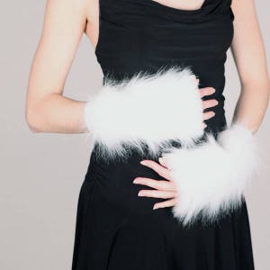 Long White Fur Gloves White Fur Anime Costume Pink Fur Arm Cuffs Black Fur Arm Covers Green Fur Wristbands Animal Costume - TRIXY XCHANGE