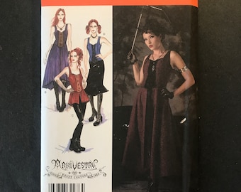 Steampunk Corset Dress Gothic Lace Up Skirt Renaissance Cosplay Costume Simplicity Sewing Pattern 2757 Size 6-12 14-22 L XL - TRIXY XCHANGE