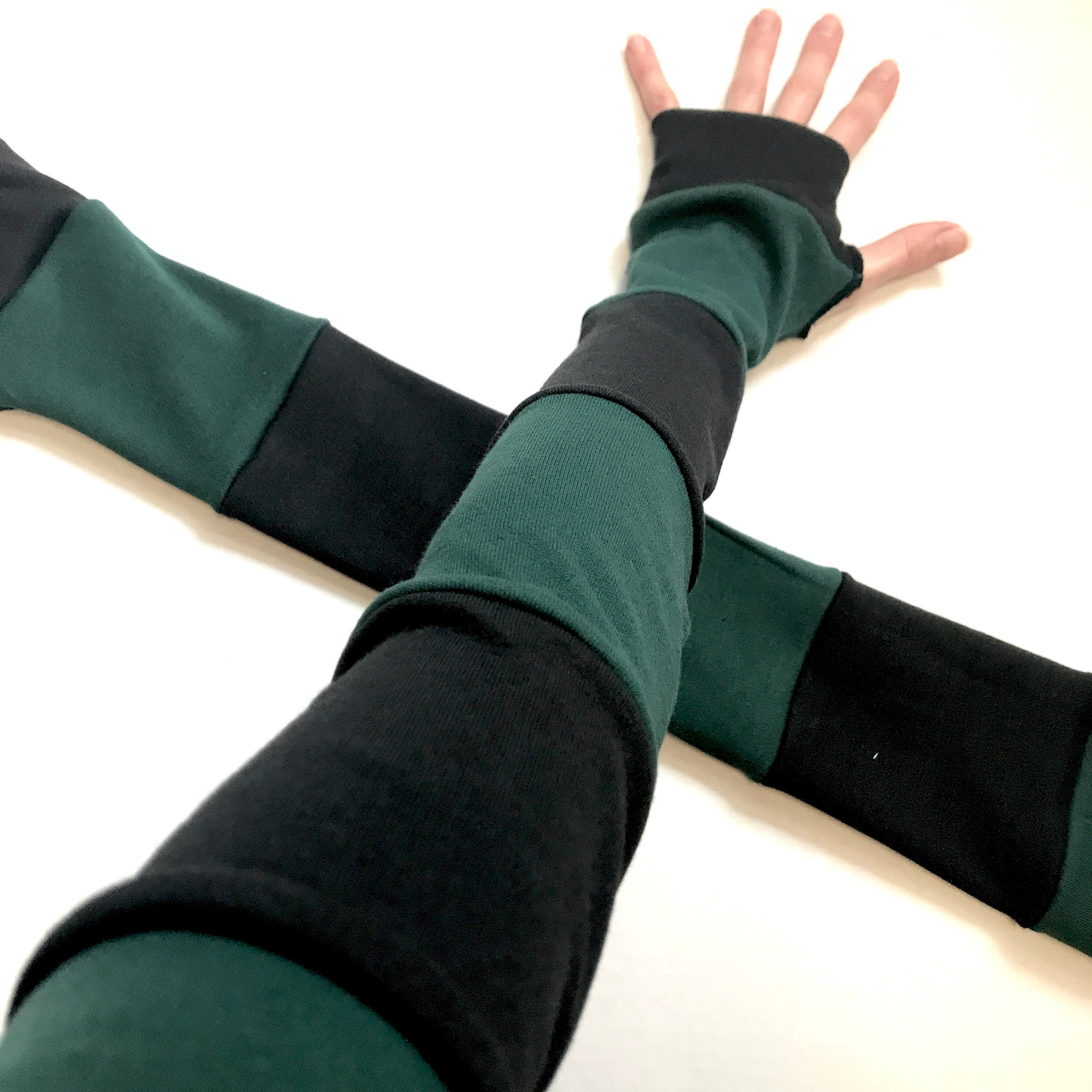 Guantes de disfraz negros Disfraz de superhéroe Cosplay Calentadores de  brazo Guantes sin dedos para hombre Guantes verdes Mangas de brazo azul  Longitud del codo TRIXY XCHANGE -  España