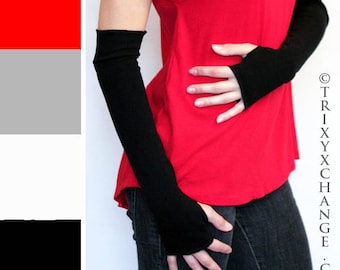 Herren Baumwollhandschuhe schwarz Armstulpen Tattoo-Ärmelbezüge Übergröße Armstulpen für Damen Graue fingerlose Handschuhe Rot Weiß - TRIXY XCHANGE