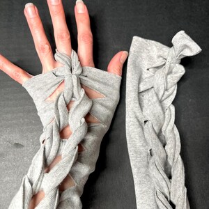 Alien Cosplay Costume White Reptile Gloves Post Apocalyptic Clothing Apocalypse Clothes Corset Arm Warmers Lace Up Cut Out - TRIXY XCHANGE image 15