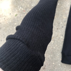 Long Black Sweater Arm Warmers Soft Fingerless Gloves Knit Armwarmers Compression Sleeves Balletcore 90s Driving Covers Warm TRIXY XCHANGE image 2