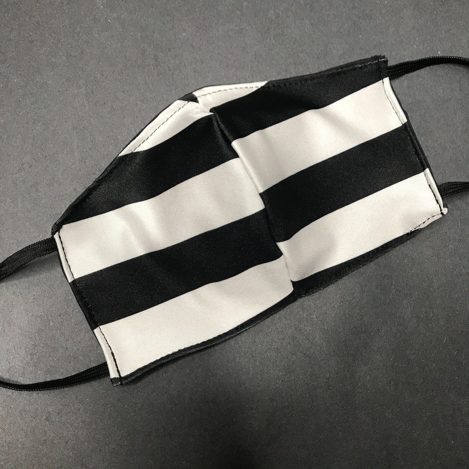 TRIXY XCHANGE Circus Costume Black Striped Face Mask Pirate Etsy