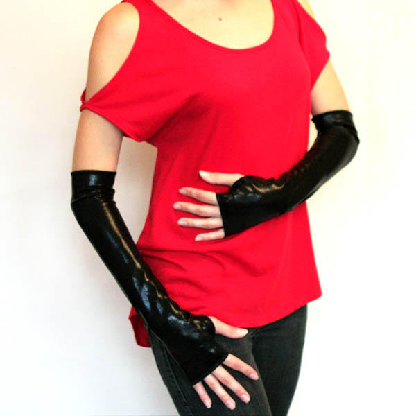 TRIXY XCHANGE Black Costume Gloves Cosplay Gloves Black Arm Etsy