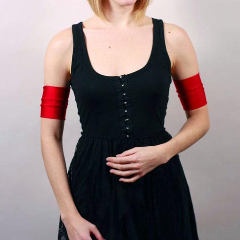 Yellow Spandex Arm Cuffs Mens Arm Bands Womens Arm Covers Nylon Arm ...
