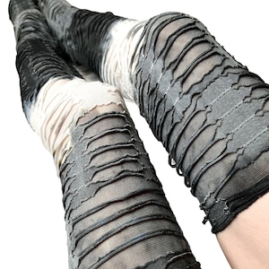 Dam Skräckkostym Zombie Strumpor Slitna Leggings Mumie Knästrumpor Omslagsbenvärmare Svarta Benskydd Bandage Lårhöga - TRIXY XCHANGE