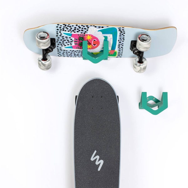 Mint - skateboard longboard wall hanger EAASY HOOK (4 different colors available in the shop)