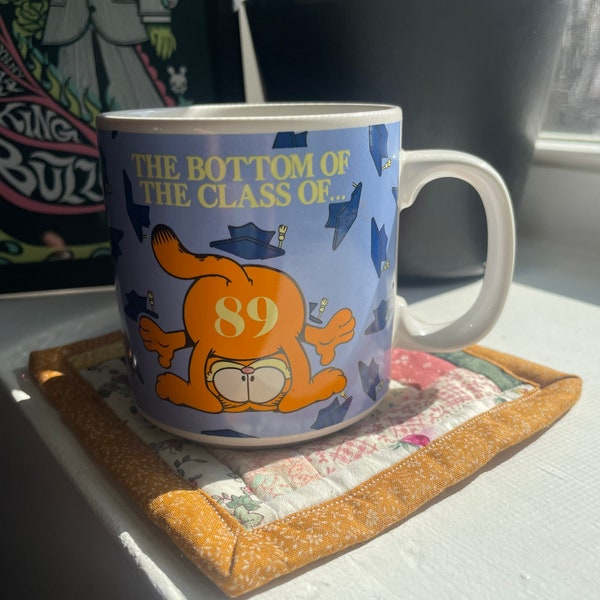 Vintage Garfield Graduation Mug/ Retro kitchen /Retro Mugs/ Vintage Kitchen/ Mug Collectors / Class of 1989