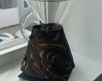 Chemex Coffee Cozy- 6 & 8 Cup - Mid Century Modern and Retro Coffee Pattern Fabric