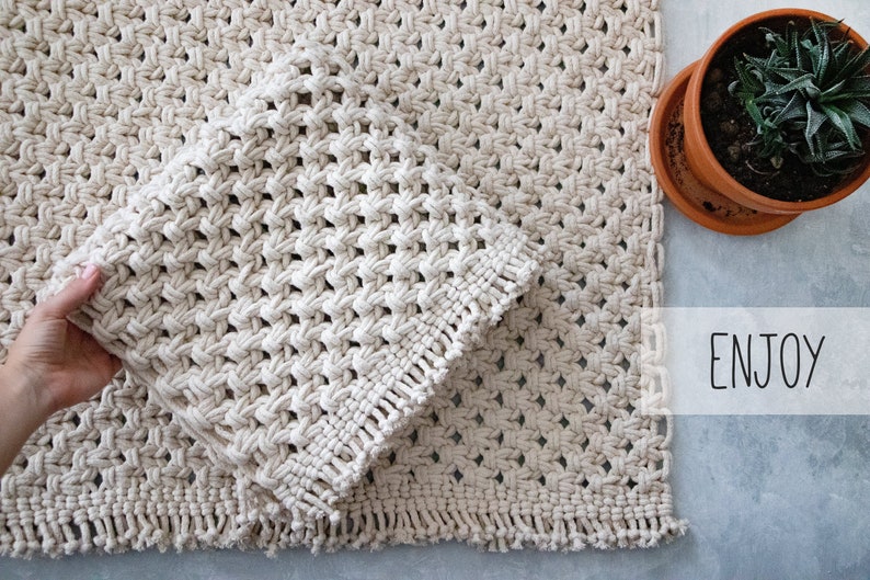 Macrame Rug Pattern Macrame Pattern Macrame PDF Macrame Etsy