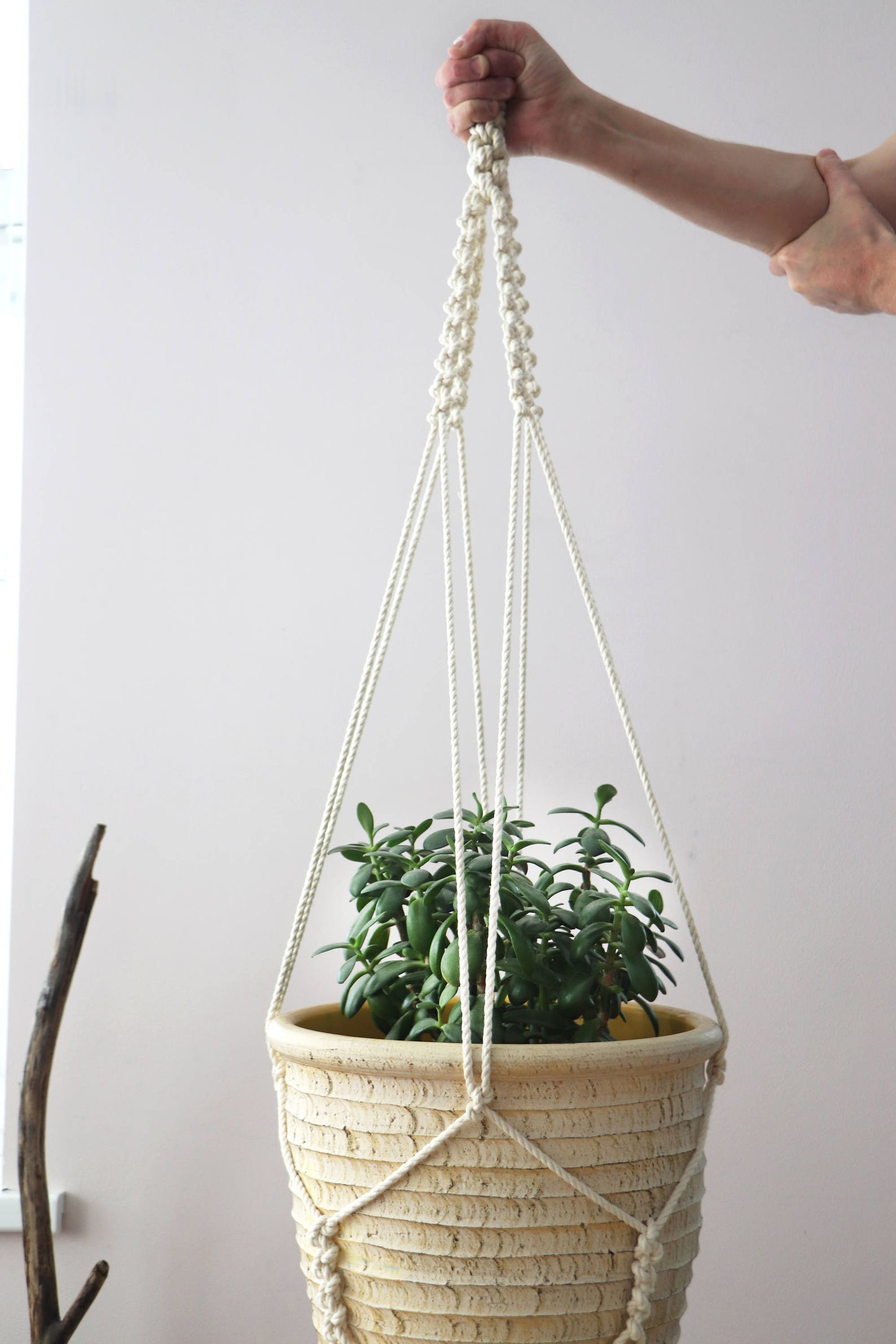 Extra Large Macrame Plant Hanger Large Macrame Plant Hanger Etsy