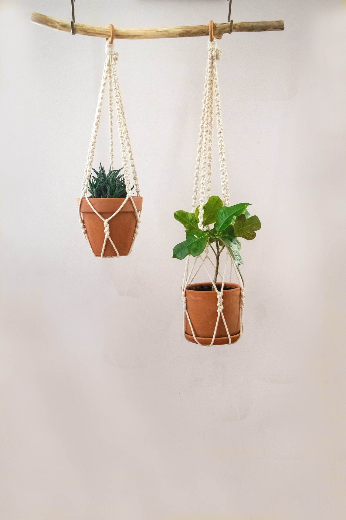 Macrame Plant Hanger Without Tassel Macrame Plant Hanger Etsy