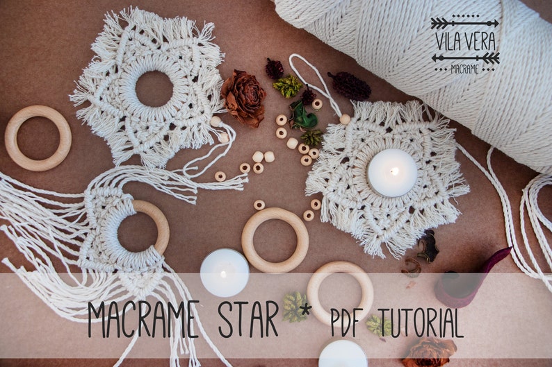 Macrame Star Pattern Pdf Tutorial Diy Image 0