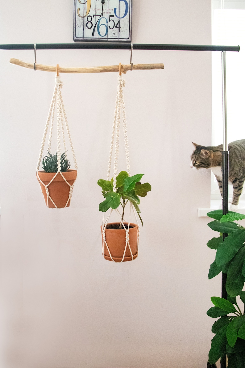Macrame Plant Hanger Without Tassel Macrame Plant Hanger Etsy