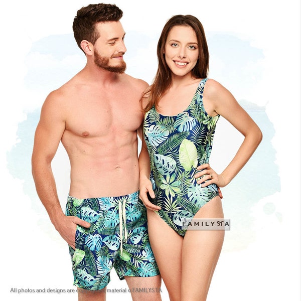 Matching Swimsuits for Couples Etsy