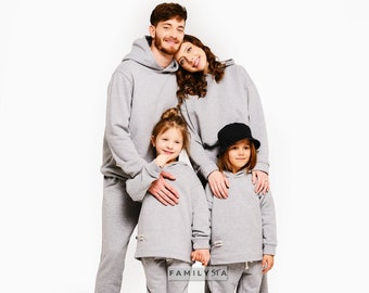 Family Tracksuits, Family Joggers Set, Matching Family Sweatpants, Fall Loungewear, Family Autumn Outfit Gift, Couple Matching Hoodies