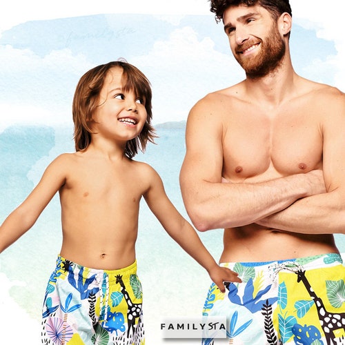 Father Son Matching Swim Trunks Matching Swimsuit Daddy and Etsy