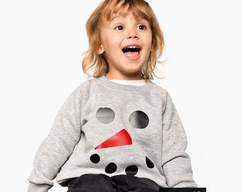 Kid Christmas Outfit, Daughter Sweatshirts, Christmas Sweater, Holiday Hoodies, Comfy Pullover, Snowman Jumpers, Kids Christmas Outfit, Sale