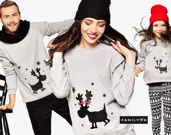 Matching Christmas Sweatshirts Family, Holiday Sweaters, Family Clothing, Weihnachtspullover Familie, Ugly Sweaters, New Year Outfit, Jumper