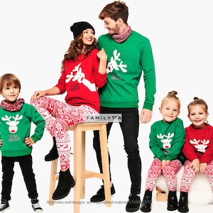 Christmas Family Sweaters, Sweatshirts Christmas, Matching Ugly Christmas Sweater Family, Gift For Kid, Holiday Clothing, Christmas Jumpers