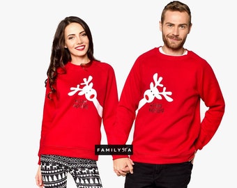 Holiday Sweaters, Couples Christmas Sweater, Sweatshirts Christmas, Gifts For The Couple, His And Hers Matching Christmas Jumper, Pullover