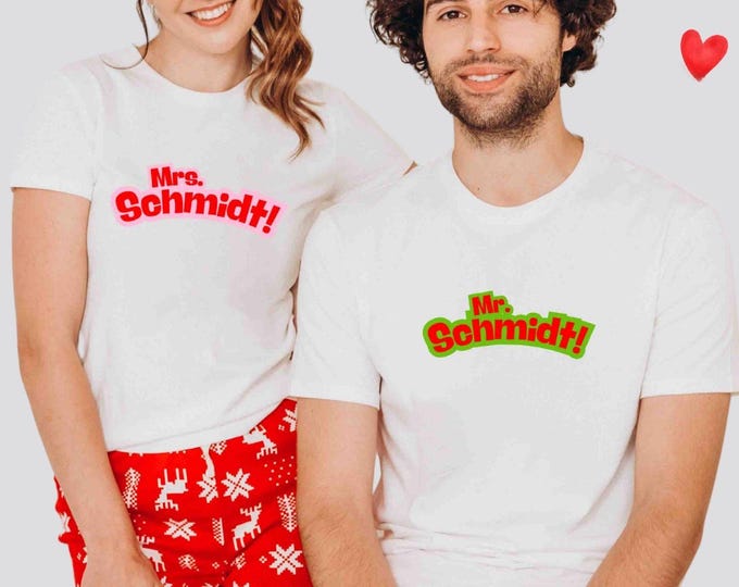 Partnerlook Weihnachtsoutfit Set Personalisiert Mr Mrs Pyjama Set Geschenkidee für Paare Matching Loungewear Weihnachten Outfit Weihnachts