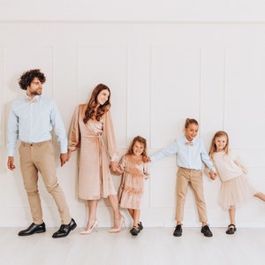 Ocassion Family Matching Outfits, Wedding Party Outfit, Mommy And Me Dresses, Father And Son Dress Shirt, Bow Ties, Baby Tutu Outfit Gift
