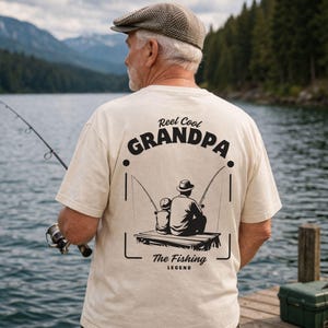 Camiseta de pesca Comfort Colors para abuelos, regalo de los nietos para abuelos, idea de regalo para abuelo pescador, regalo del Día del Padre, cumpleaños del abuelo, camiseta de pescador.