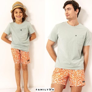 Mint Father And Son Matching Shirts With Pockets, Daddy And Me Tshirts, Matching Tees, Best Gift for Dads, New Dad Gift, Father&#39;s Day Gift