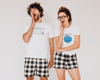 Matching Pajamas For Couple, Husband Wife Gift, Boyfriend Gift, Unique Gift,  His and Hers Pajamas, Couple Pyjamas,  Matching Funny Gifts