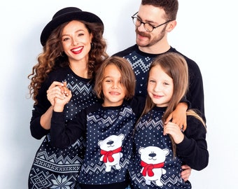 Family Christmas Sweaters, Matching Christmas Outfits, Family Clothing, Holiday Sweaters, Weihnachtsoutfit Familie, Winter Pullovers, Gift