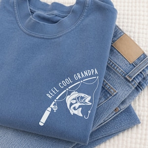 Camiseta de pesca para abuelo Camiseta genial para abuelo Regalo del Día del Padre Camiseta de pescador Camiseta de pesca de lubina Regalo para el abuelo de parte de los nietos Abuelos del lago