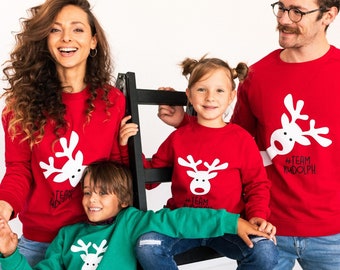 Weihnachtspullover Familie, Pull Noël Famille, Weihnachtspullover Paar, Kinder Pullover, Weihnacht Outfit, Rentier Weihnachts Pullover