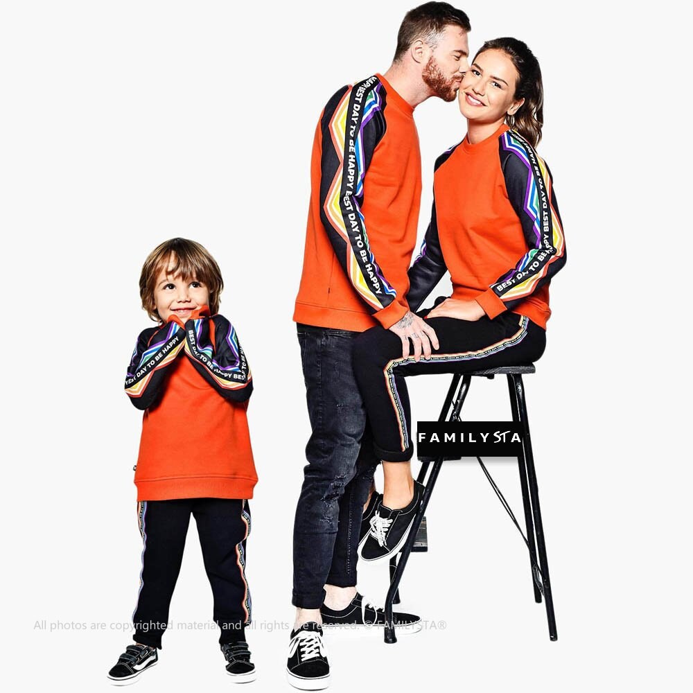 Family Sweatshirts Matching Family Outfit Matching Orange Etsy