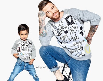2020 padre e hijo super cool sudaderas ropa niños conjuntos de moda Batman  familia juego de Sudaderas bebé niño y papá trajes - AliExpress Madre y  niños