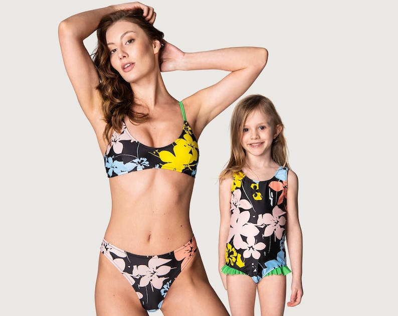 Mother Daughter Bathing Suits, Mommy And Me Swimwear, Mom And Son Matching Beachwear, Vacation Swimsuits, Matching Outfit, Mothers Day Gift image 1