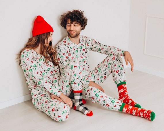 Christmas Matching Pajamas for Couple Winter Holiday Pajamas Xmas Jammies Unique Gift for Couple Christmas Pyjamas Bear Holiday Pajamas Etsy Canada