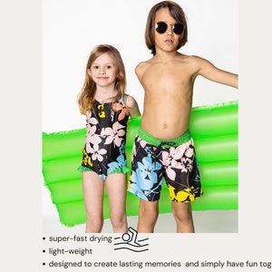 Mother Daughter Bathing Suits, Mommy And Me Swimwear, Mom And Son Matching Beachwear, Vacation Swimsuits, Matching Outfit, Mothers Day Gift image 3