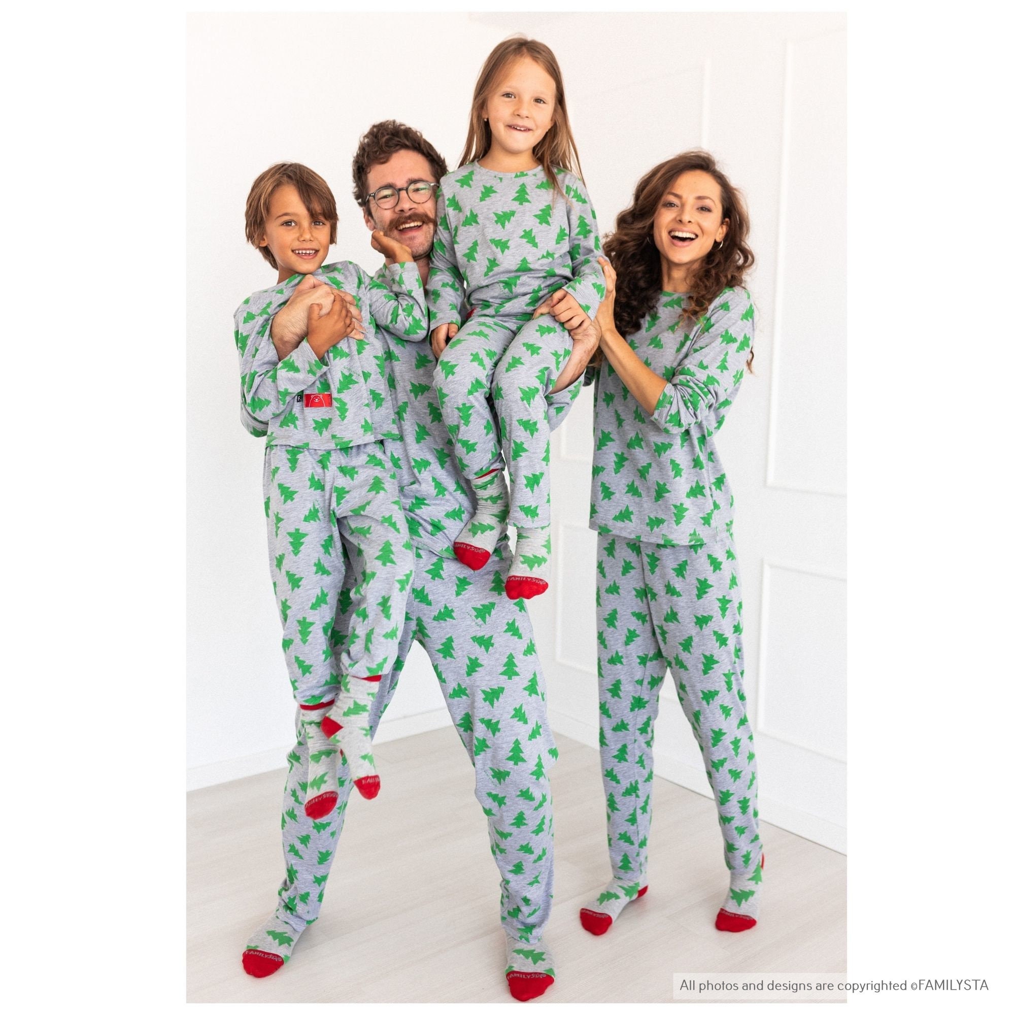 Christmas Family Matching Socks Christmas Tree Socks Cotton Etsy